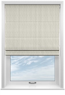 Emily Bond Oscar Stripe, Pebble - Twist&Fit Roman Blind